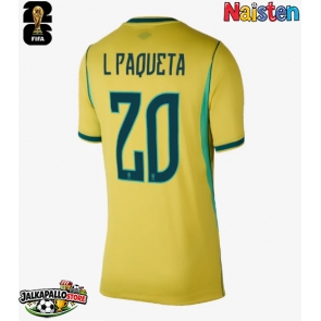 Brasilia Lucas Paqueta #20 Kotipaita Naisten MM-kisat 2026 Lyhythihainen